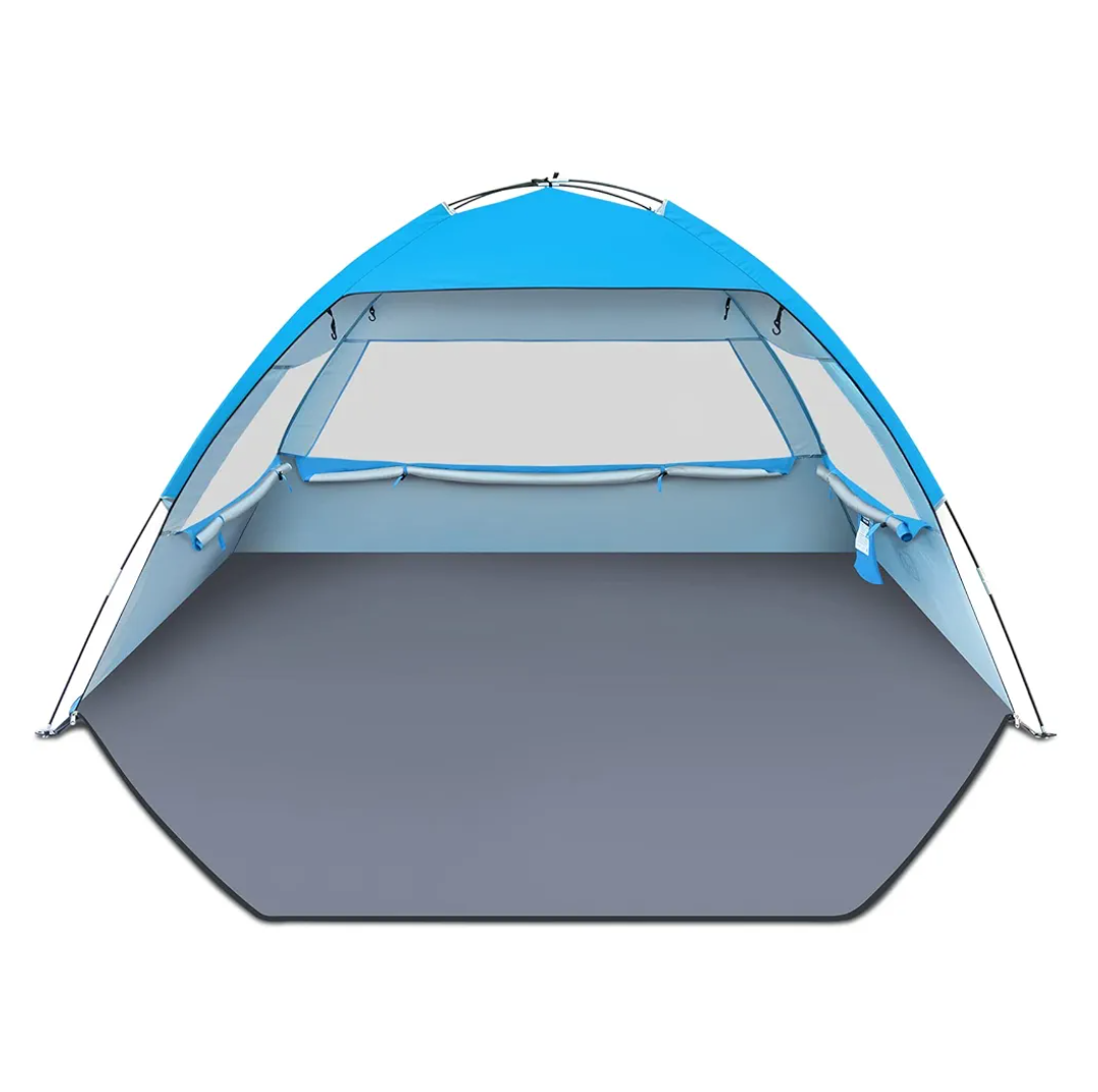Gorich Beach Tent Sun Shelter for 3/4-5/6-7/8-10 Person with UPF 50＋ UV Protection, Lightweight & Easy Setup Beach Shade Canopy, Portable Beach Shade Tent Beach Cabana