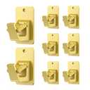 Adhesive No Drill Curtain Rod Brackets - Heavy Duty 30LB Holders for Bathroom Bedroom Kitchen, Universal Damage-Free Window Rod Hooks with Nail-Free Installation (8PC Gold)