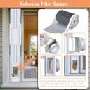 95" Sliding Door AC Vent Kit with 5.9"AC Hose Filter Screen & Weather Stripping Universal 5.0/5.9 Inch Coupler for Window/Sliding Glass Door Portable AC Energy Saving Airtight Seal Pancel