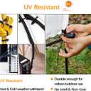 SOOOEC 200 Pack Reusable Zip Ties Assorted Sizes 6+8+10+12 inch UV Resistant, Black Zip Ties Heavy Duty Outdoor Releasable Round Ending No Hurt, Cable Ties Reusable Tie Wraps Indoor Non Slip Off