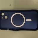 ankofave Magnetic Case for iPhone 15 Phone Case for Women, Matte Luxury Soft Metallic Luster Design with Camera Lens Protector, Compatible with Magsafe Case for iPhone 15 6.1"-Dark Blue