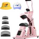 VEVOR Hat Heat Press Machine, with 4pcs Interchangeable Platens, Precise Temperature and Time Control, Hat Press for HTV Iron On and Sublimation Projects, for Caps, Headbands, Cuffs, Face Masks, Pink