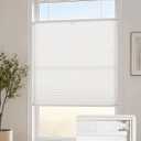 Lazblinds TDBU Cellular Shades, 41" W X 64" H, White | No Drill Cordless Top Down Bottom Up Honeycomb Blinds, 1.5 Inch Cell Easy Install No Tools Cellular Shades for Windows, White
