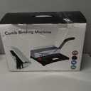 MAKEASY Binding Machine, 21-Hole, 450 Sheets, Comb Binding Machines with 1 Box Comb Bindings Spines, Comb Binder for Letter Size, A4, A5 Paper (Silver)