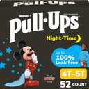 Pull-Ups Boys' Night-Time Potty Training Pants, Size 4T-5T Overnight Training Underwear (38-50 Lbs), 52 Ct