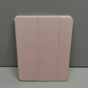 Case for iPad (A16) 11th Generation 11 Inch 2025 & iPad 10th Generation 10.9 Inch 2022, Slim Stand Cover with Hard Transparent Back, Support Touch ID, Auto Wake/Sleep (Pink)