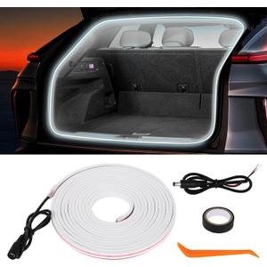 Car LED Strip Lights - Trunk Cargo Ambient Lighting, White Colors 6000K, 177.16 inches Flexible LED Light Strip, Easy Install, Waterproof, Universal Fit, for Car Trunks, SUVs, and Vans