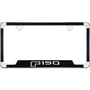 Ford F 150 License Plate Frame (2 Hole/Zinc, Chrome/Black)