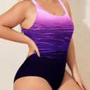 Eytino Plus Size Swimsuit for Women Back Crisscross Sports Tummy Control One Piece Bathing Suits (XXL)