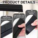 FoldTier 4 Pcs Black 4 Pcs Door Sweep for Bottom of Door, 2-1/8 x 36 Inch