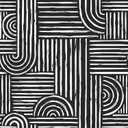 Livelynine 17.5x276" Mid Century Modern Wallpaper Geometric Black and White Peel and Stick Wall Paper with Designs Abstract Accent Wall Covering Aesthetic Bedroom Bathroom Line Contact Paper for Walls