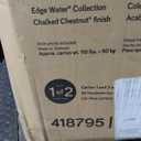 Sauder Edge Water Executive Desk, Chalked Chestnut, 65" Home Office Desk with Storage