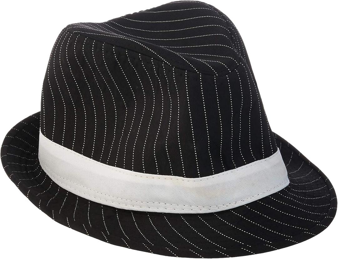 Loftus International Loftus 1920S Gangster Mob Boss Costume Pinstripe Fedora (Black)