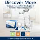 Reli. SuperFit Code J (225 Count) | Compatible with Simplehuman Code J | Custom Fit Liners | Drawstring Trash Bags | 30-45 Liter / 8-12 Gallon | White | Roll Pack