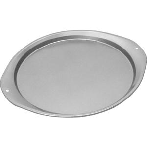Pizza Pan - 14 Inch Nonstick Pizza Pan for Oven with Widen Handles for Cooking, Baking, and Grilling - Durable, Even Heating, Long-Lasting Kitchen Cookware (1, Grey) (Gray)
