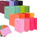 qiqee 16PCS 16 Colors Mini Gift Bags with Tissue Paper Handles 6.3"x4.7"x2.4" Small Size Present Party Favor Bags Tissue Paper  (Multi)