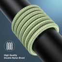 Essri 2Pack for iPhone Charger Cord 6FT, Lighting Cable 6 Feet to USB Charging Cable, Nylon Braided Charging Cord 6 Foot Compatible with iPhone 14 13 12 11 X XS XR 15 Pad -Light Green