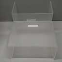 RattanView 2 Pcs 10.5 Inch Large Acrylic Risers Display Stands 5 mm Thick Acrylic Shelf Riser Showcase for Collectibles Jewelry Cupcakes Food Figures Perfume Cabinet (Clear)