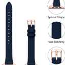 STIROLL Slim Leather Bands Compatible with Apple Watch Band 38mm 40mm 41mm 42mm 44mm 45mm 46mm 49mm, Top Grain Leather Watch Thin Wristband for iWatch Ultra SE Series 10/9/8/7/6/5/4/3/2/1