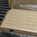 3 Panel Short Panel Divider Screen, 3.95 FT Tall Bamboo Room Divider Folding Privacy Screen, Short Panel Divider Freestanding Room Divider for Room Separation, Beige