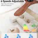 Outdoor Ceiling Fans with Lights 52 Inch, Remote Control, Indoor 3 Blade Wood Walnut Fan, Reversible DC Motor, Propeller LED Ceiling Fan for Bedroom, Farmhouse, Patios, Exterior Porch Gazebo