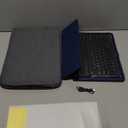 Hanalette 4 in 1 Tablet Sleeve, Blue Case, Protective Glass, Keyboard