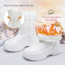 Womens Winter Boots Snow Boots For Women Black Mid Calf Platform Boots Warm Fur Fashion Slip On Boots(White,US10) (White)