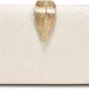 SWEETV Glitter Clutch Purses for Women Elegant Evening Bag for Parties, Weddings, and Formal Events (01-pearl White)