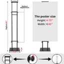 Poster Board Stand for Display, Double-Sided Foam Board Stand Double Visibility with Heavy Duty Stable Base, Foam Board Stand Adjustable Height up to 80" for Mall, School, Restaurant, Exhibition (Black, 1-Pack)