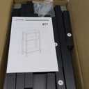 TUTOTAK Small Side Table, Narrow End Table, Skinny Sofa Table, Slim Nightstand, Couch Table, Living Room, Bed Room, Black TB01BK077 (3-Tier7.9"D x 15.8"W x 26"H)