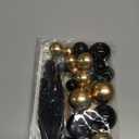 MEMOVAN 26pcs Man Cake Topper Black Boho Cake Topper Black Gold Balls Palm Leaves Black Gold Cake Decorations for Man Boy Bohemian Black Theme Wedding Baby Shower Birthday Party