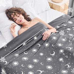 inhand Cooling Blanket King Size (90"x108") - Cooled Blankets for Hot Sleepers Lightweight Breathable Summer Blanket for Sleeping Night Sweats to Keep Cool in The Heat -Dark Grey-Sky