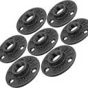 3/4" Floor Flange, Malleable iron Pipe Fittings for Industrial vintage style, Flanges with Threaded Hole for DIY Project/Furniture/Shelving Decoration (10 Pack) (0.75 Inch)
