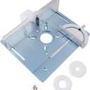 Aluminum Router Insert Plate with Pre-Drilled Holes for Trimming Machine, Router Base Plate Woodworking Router Flip Plate (Blue)