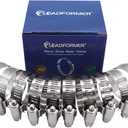 ROADFORMER 1.25" Worm Gear Hose Clamp - SAE 20 Size, Full Stainless Steel with 1/2" Band Width, Working Range 21mm - 44mm Hose Clamps, 10 Pack