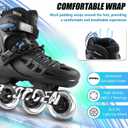 Inline Skates for Kids Girls and Boys, 4 Sizes Adjustable Roller Skates Blades with Full Light Up Wheels for Women Men, Durable Outer Shell, Roller Skates  Blue, XLarge-Youth & Adult (8-11 US)