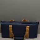 American Mahjong Game Set, 166 Premium White Tiles, 4 All-in-One Color Rack/Pushers, Complete Mahjong Set Blue Carrying Bag