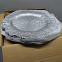 YJYQHYX 50 Pack Silver Charger Plates Bulk, 13" Reef Charger Plates
