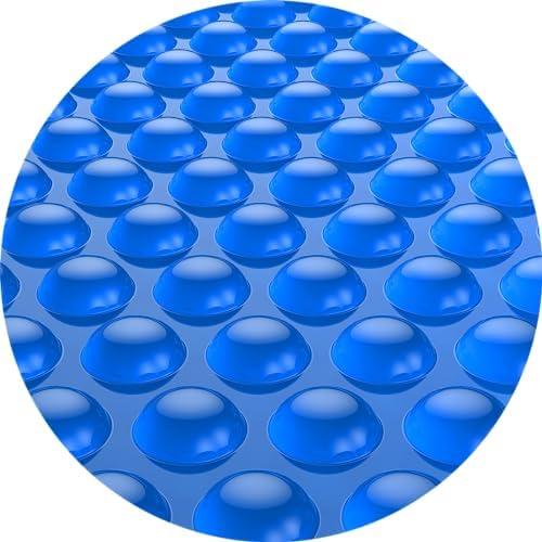 BigXwell Solar Pool Cover, 12Mil Round 18 Foot Solar Blanket for Above-Ground and In-Ground Pools, Swimming Pool, Blue 1200Series (Round 18 FT)