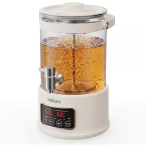 Kawu Electric Kettle, 7-in-1 Glass Water Boiler and Warmer with Infuser