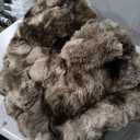 Faux Rabbit Fur Bubble Throw Blanket, 60"x80", Mocha Brown
