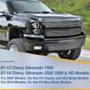Headlights Assembly w/Bulb & Wiring Harness for 2007-2013 Chevy Silverado 1500, 07-14 Silverado 2500HD 3500HD Replacement Headlamp Assembly, Black Housing Clear Side