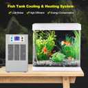 Electric Water Heater Chiller, AC 100240V 20L Aquarium Chiller ABS Housing Digital Display Intelligent Temperature Control 70W with Pump for Fish (US Plug Pump US Plug 110V)