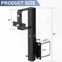 Heavy-Duty Folding RV Spare Tire Bracket,Heavy Duty Folding Trailer Spare Tire Mount Fits 15" & 16" Wheels, Spare Carrier for 4" Square Bumpers,Durable Trailer Accessories