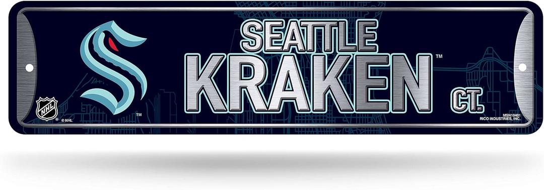 Rico Industries NHL Hockey Metal Street Sign