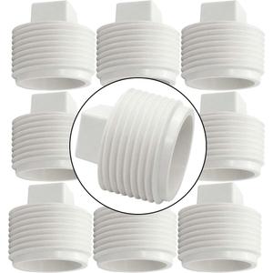 YSIL 10 Pack 1-1/2" Sewer Cleanout Cap NPT Cleanout Plug Male Adapter Male Threaded Pipe End Cap for Drain Pipe