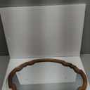 Hanging Farmhouse Oval Mirrors for Wall Decor 16 X 22 Inch, Handmade Burning Finished Oval Bathroom Mirrors for Over Sink, Rustic Wood Mirror for Entryway, Horizontal or Vertical