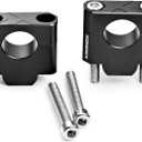 KRONOX Premium 1 1/8" Motorcycle Handlebar Riser - CNC Aluminum Alloy Handle Bar Riser Mount Extender for ATV, Motor & Dirt Bike Handlebars- Easy DIY Plugs Road Accessories-Matte Black, Screw Included