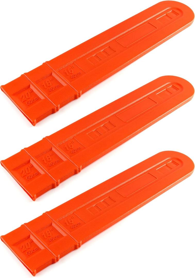 QWORK Chainsaw Chain Cover, 3 Pack 20 Inch Chain Chainsaw Saw Bar Scabbard Cover