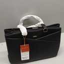 LOVEVOOK Laptop Tote Bag for Women 15.6 Inch Waterproof Leather Computer Bags Business Office Work Briefcase Black
